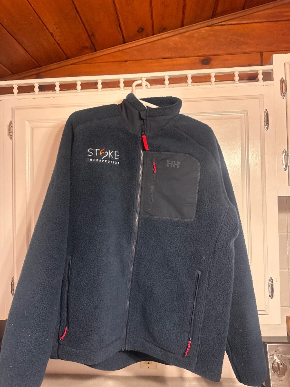 Helly Hansen men’s size pile Fleece Jacket with Stoke Therapeutics Embroidery  S